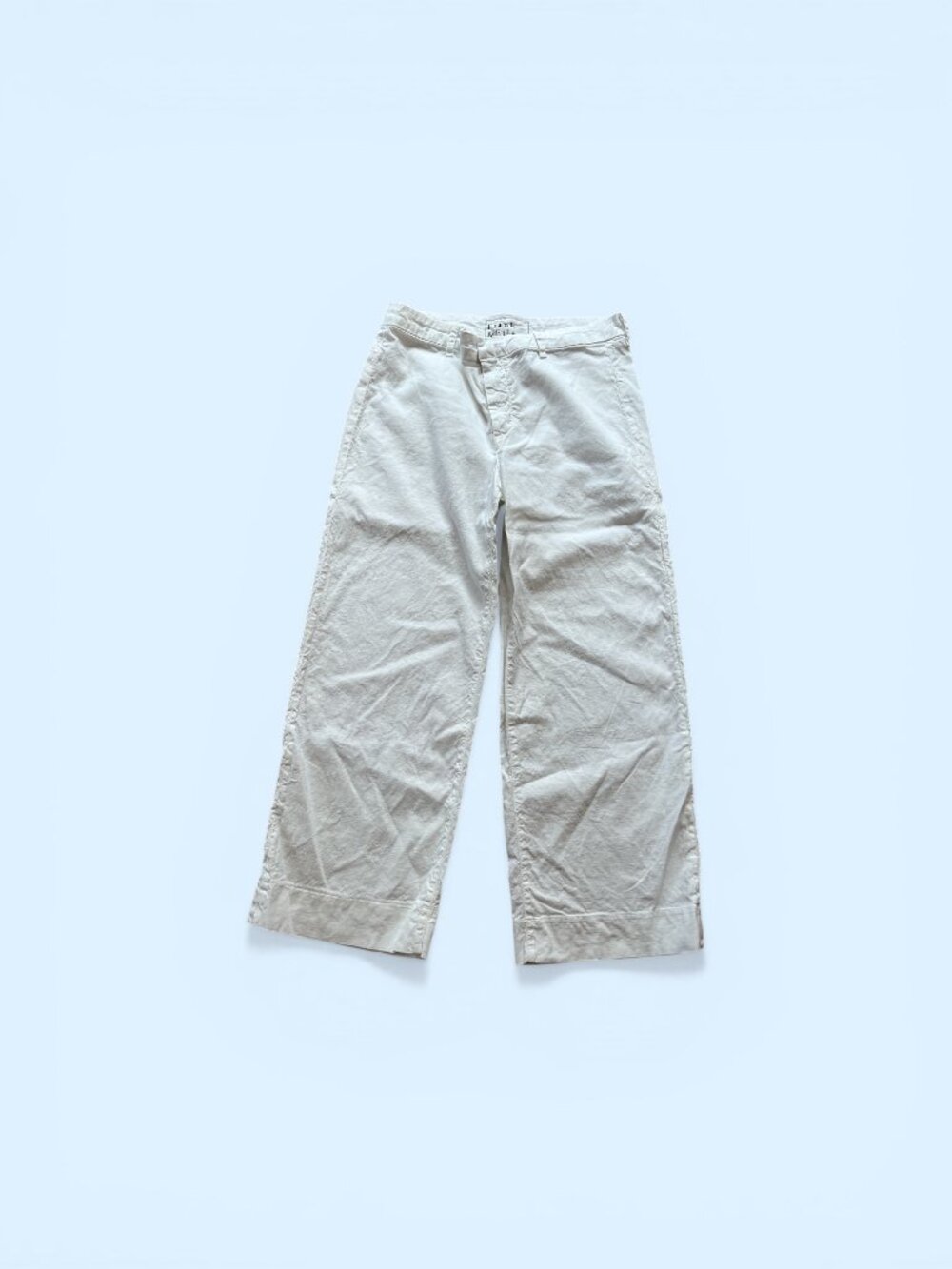 Frank and Eileen White Linen Wide Leg Wexford Pants - size 10